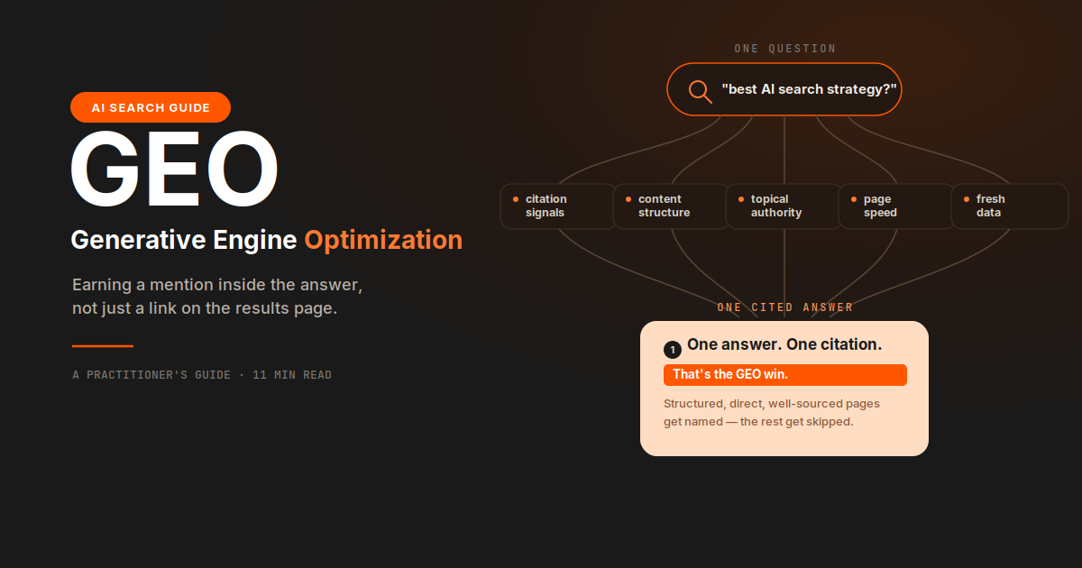 What is GEO? Generative Engine Optimization explained for 2026